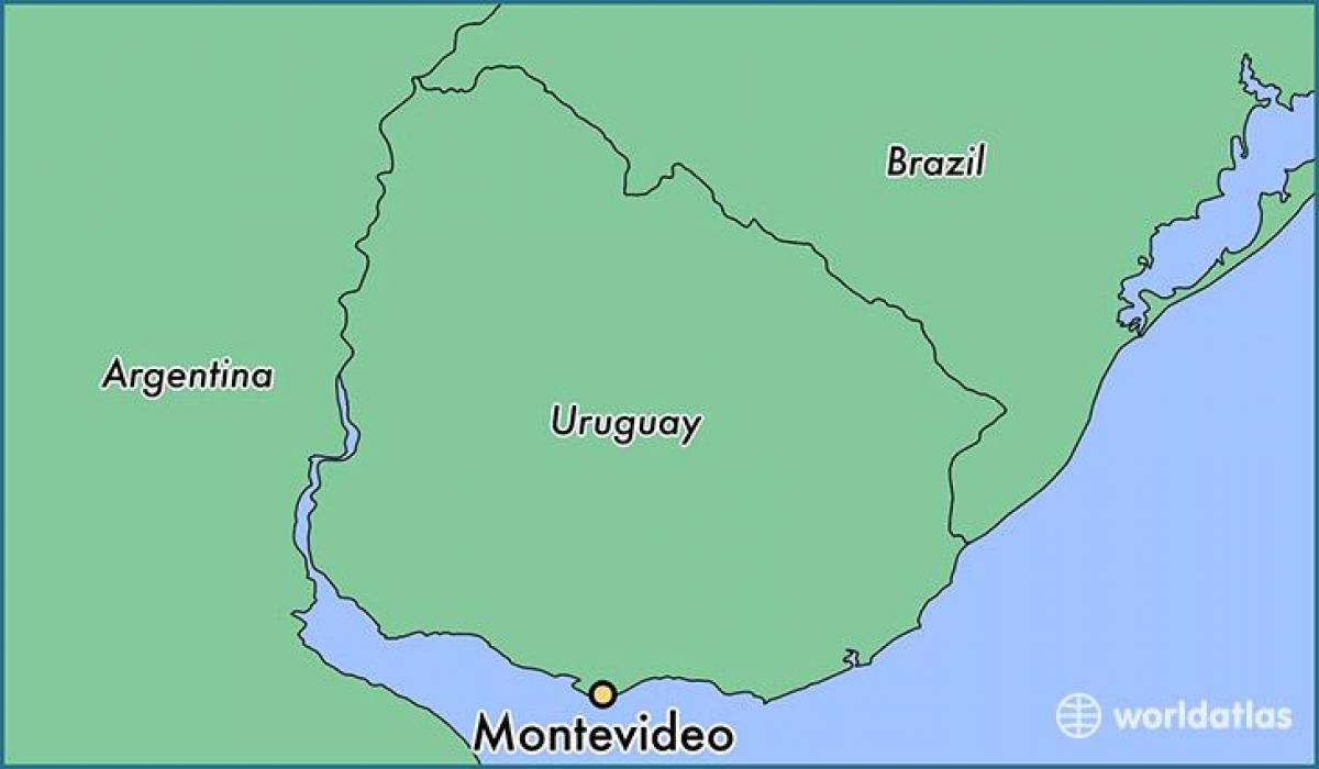 Mapa montevideo, Uruguai