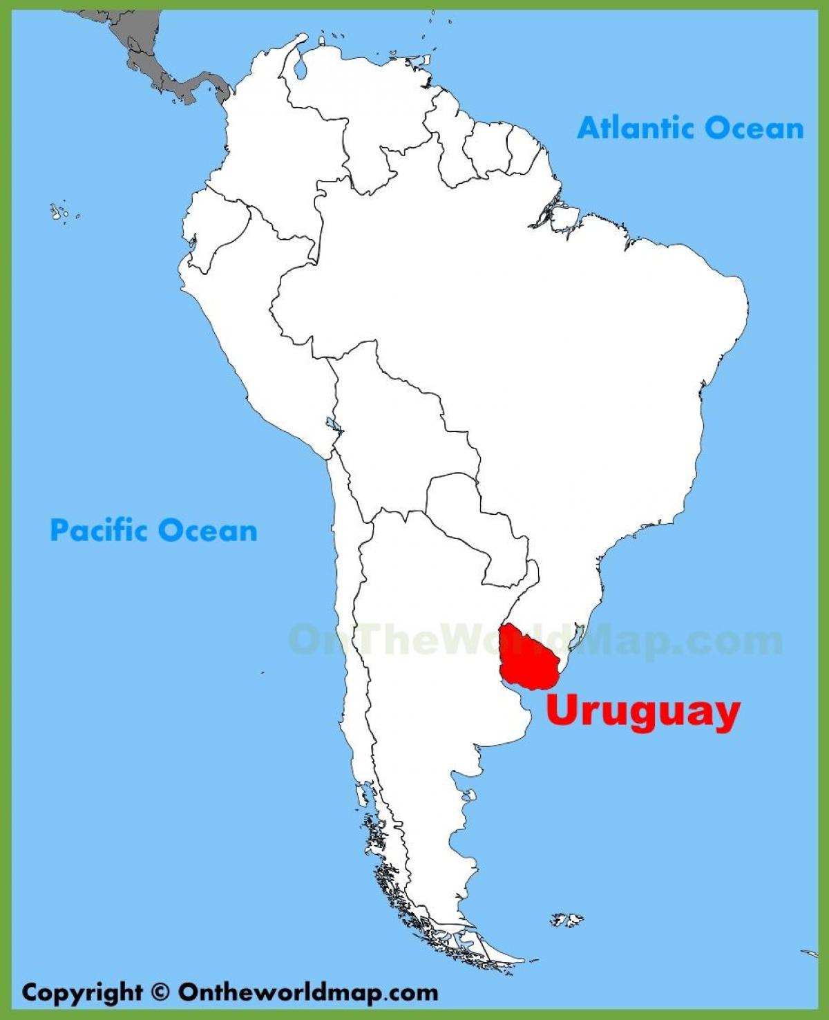 Mapa Uruguay hego amerikan
