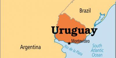 Uruguay hiriburua mapa